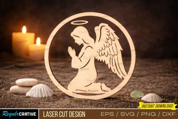 Angel Prayer Laser Cut – A Faithful Embroidery Design for Real Projects