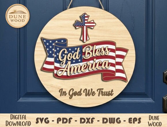 God Bless America Door Sign SVG Review for Real Projects