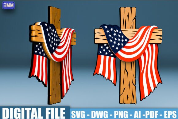 Patriotic Cross SVG Review: Faith and Freedom in Embroidery Form