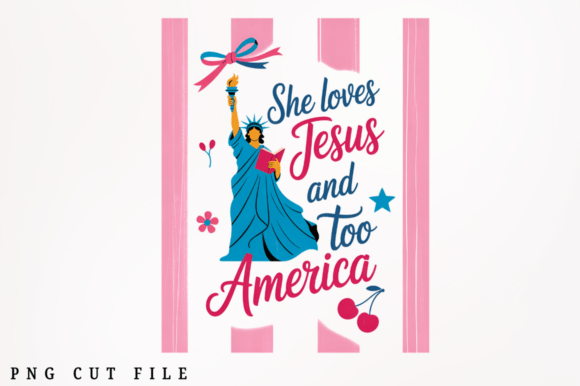 Patriotic Jesus Christian 4th of July PNG