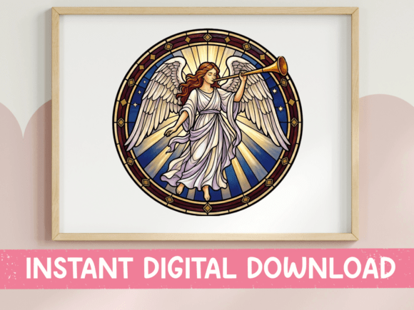 Stained Glass Angel Trumpet Art: A Faith-Filled Embroidery Design Review