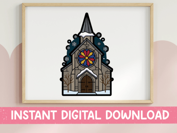 Stained Glass Church Winter Snow Embroidery Design Review