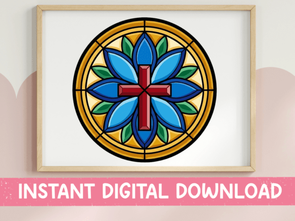 Stained Glass Cross Rosette Window Review for Real Embroidery Projects